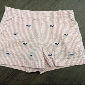 Vineyard Vines Pink and White Striped Kids Shorts